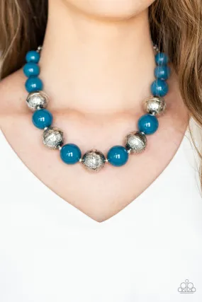 Paparazzi Necklace ~ Floral Fusion - Blue