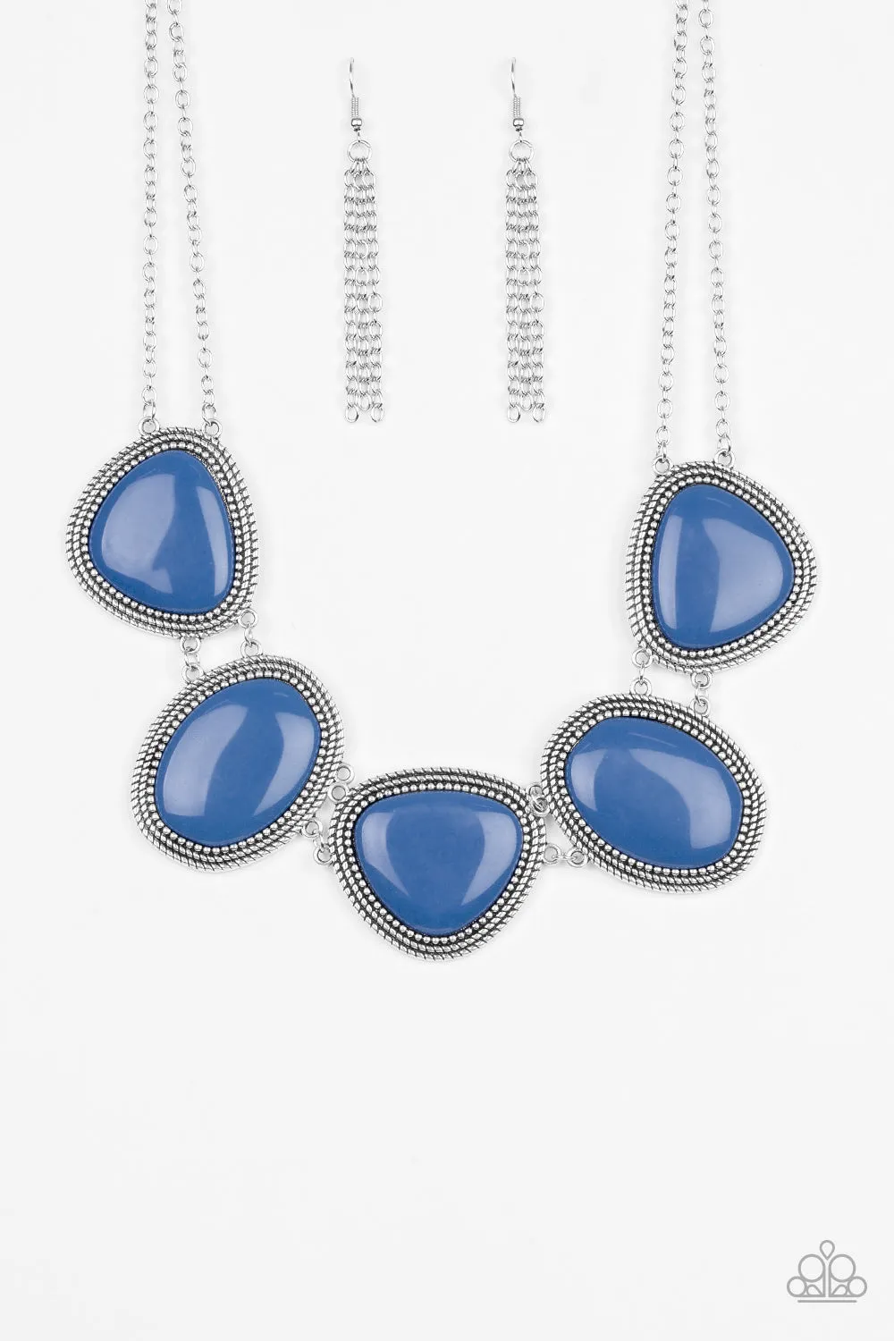 Paparazzi Viva La VIVID Blue Necklace Set