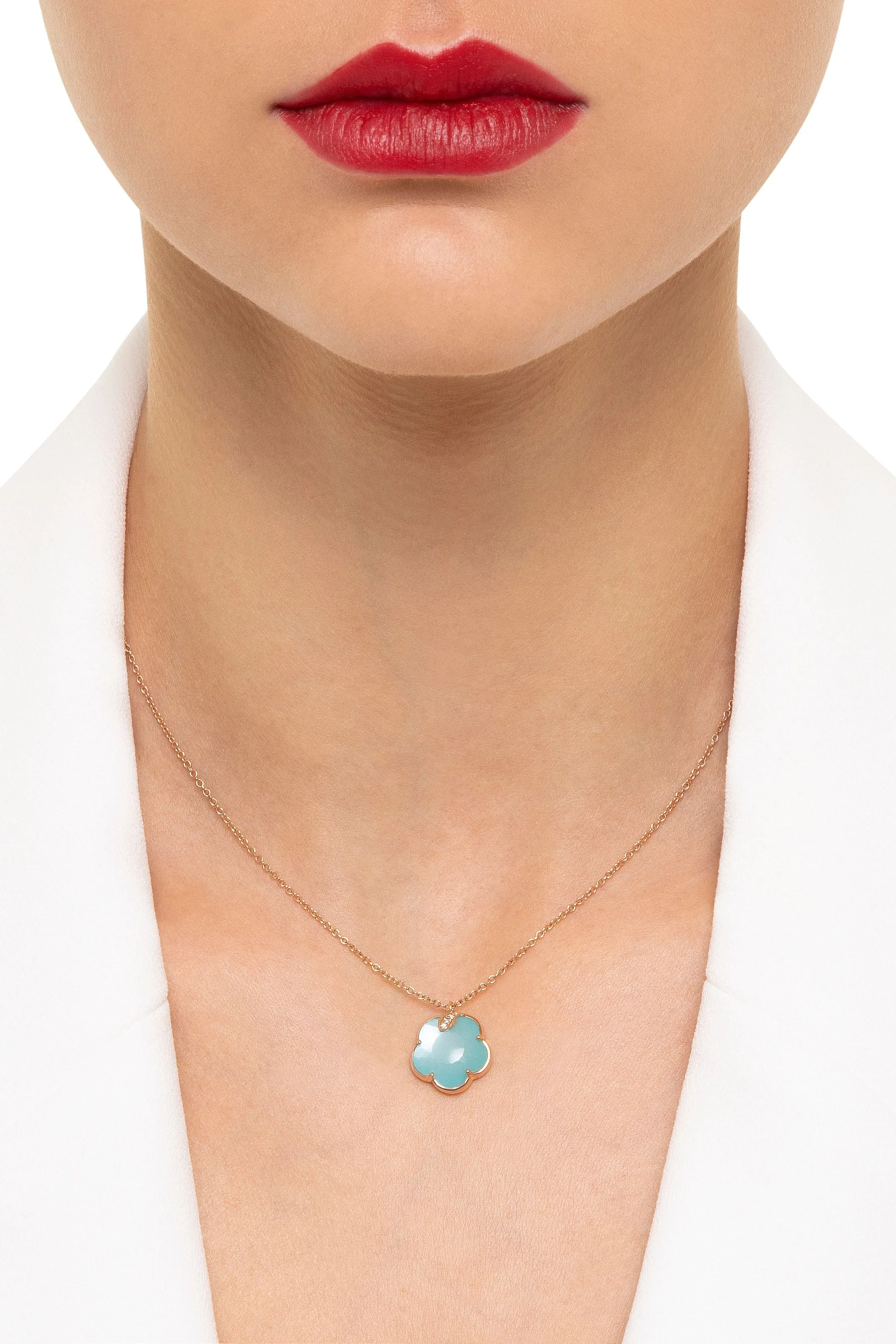 Pasquale Bruni - Petit Joli - Pendant Necklace, 18K Rose Gold, Turquoise and White Moonstone Doublet, Diamonds