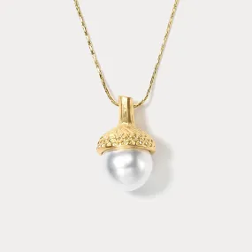 Pearl Acorn Necklace