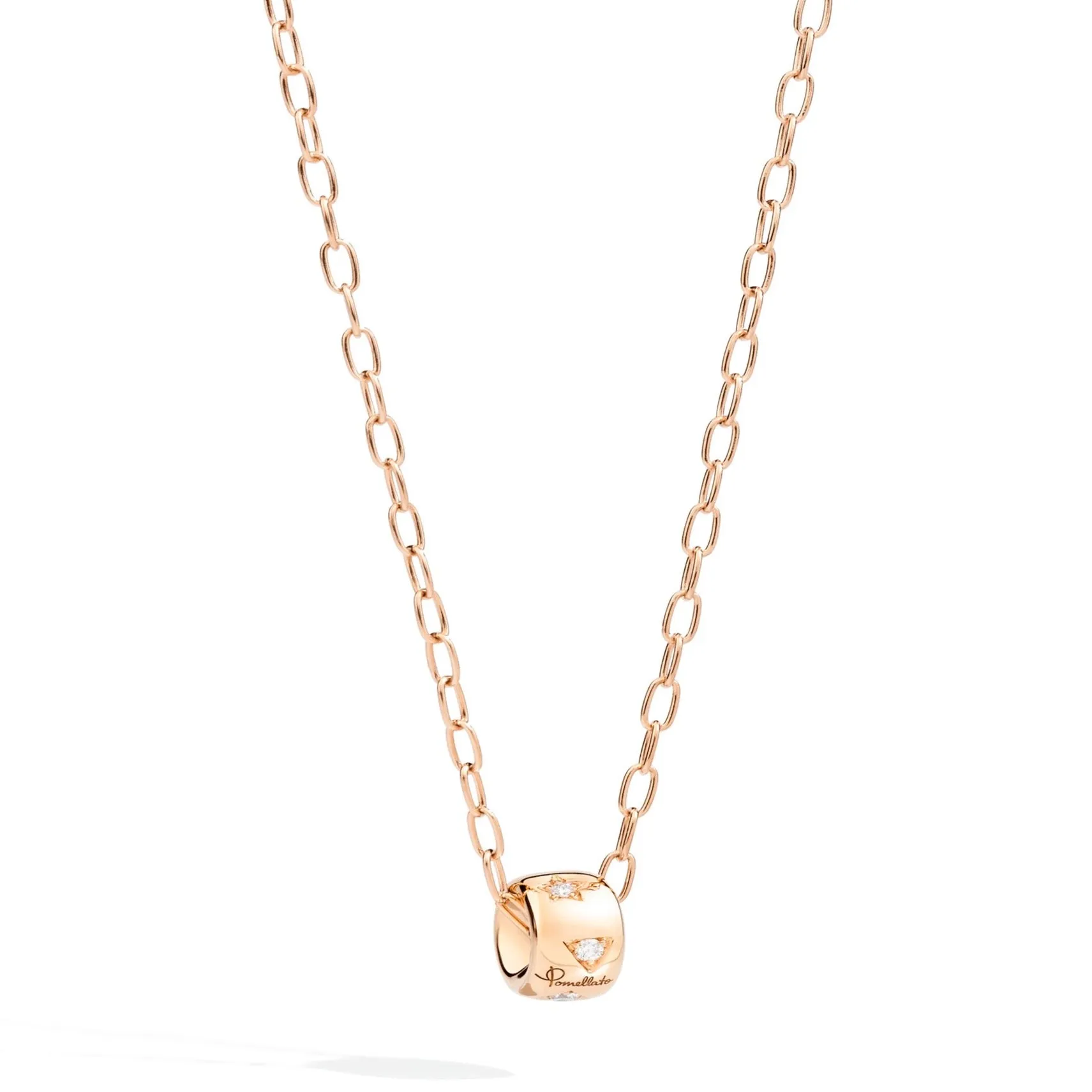 Pomellato - Iconica - Pendant 18K Rose Gold and Diamonds with Chain