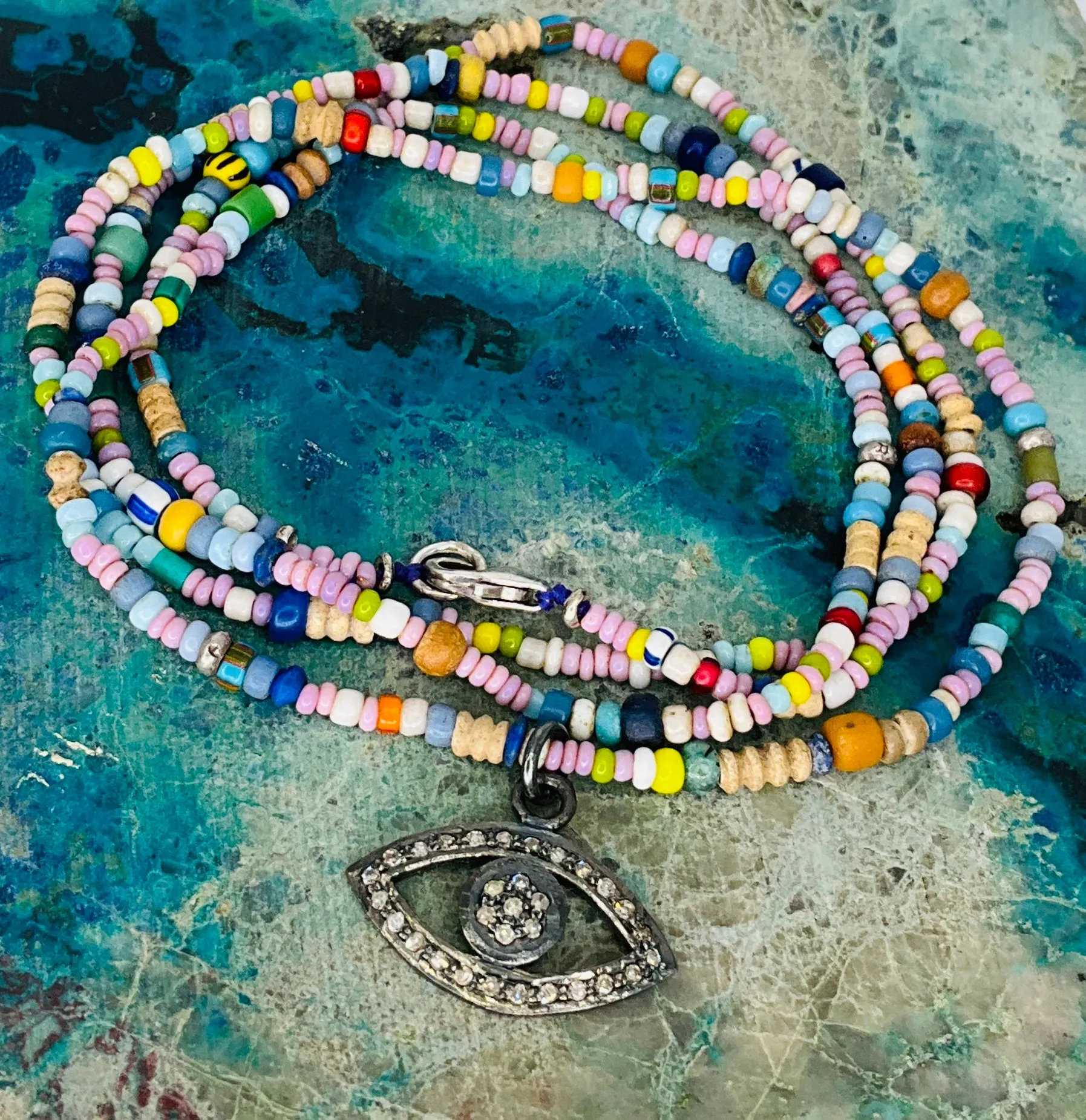 Protection Evil Eye Beaded Necklace