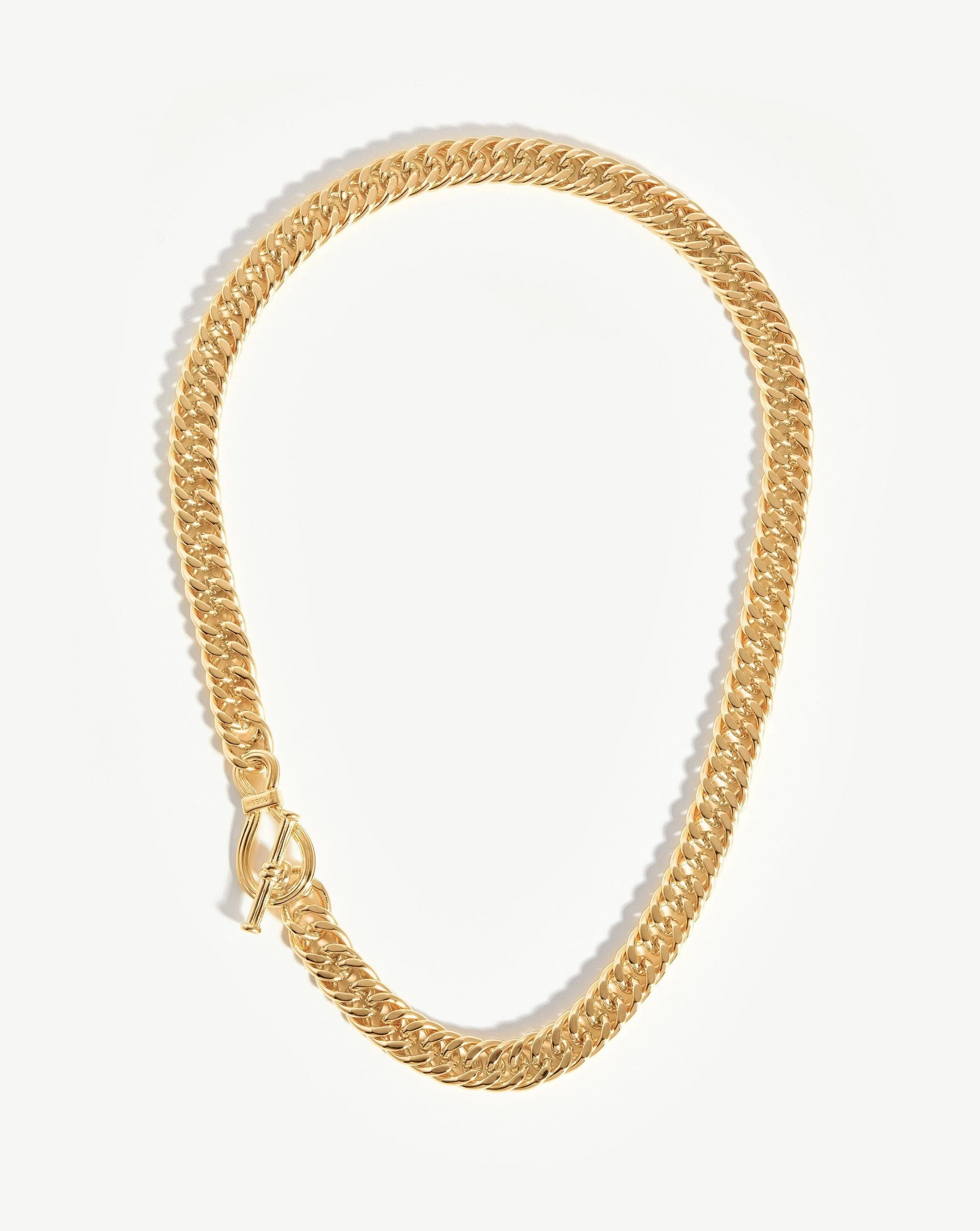 Ridge T-Bar Chain Necklace | 18ct Gold Plated