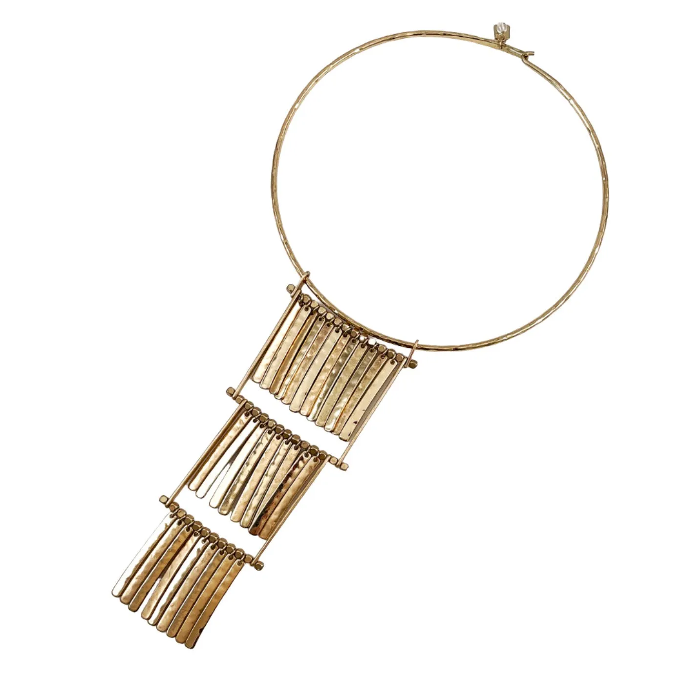 Robert Lee Morris Modern Gold Fringe Necklace