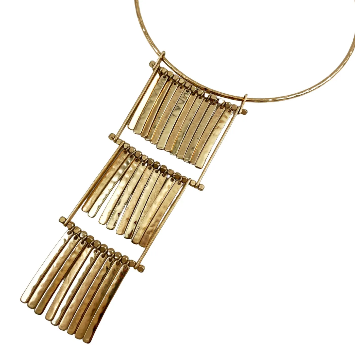 Robert Lee Morris Modern Gold Fringe Necklace