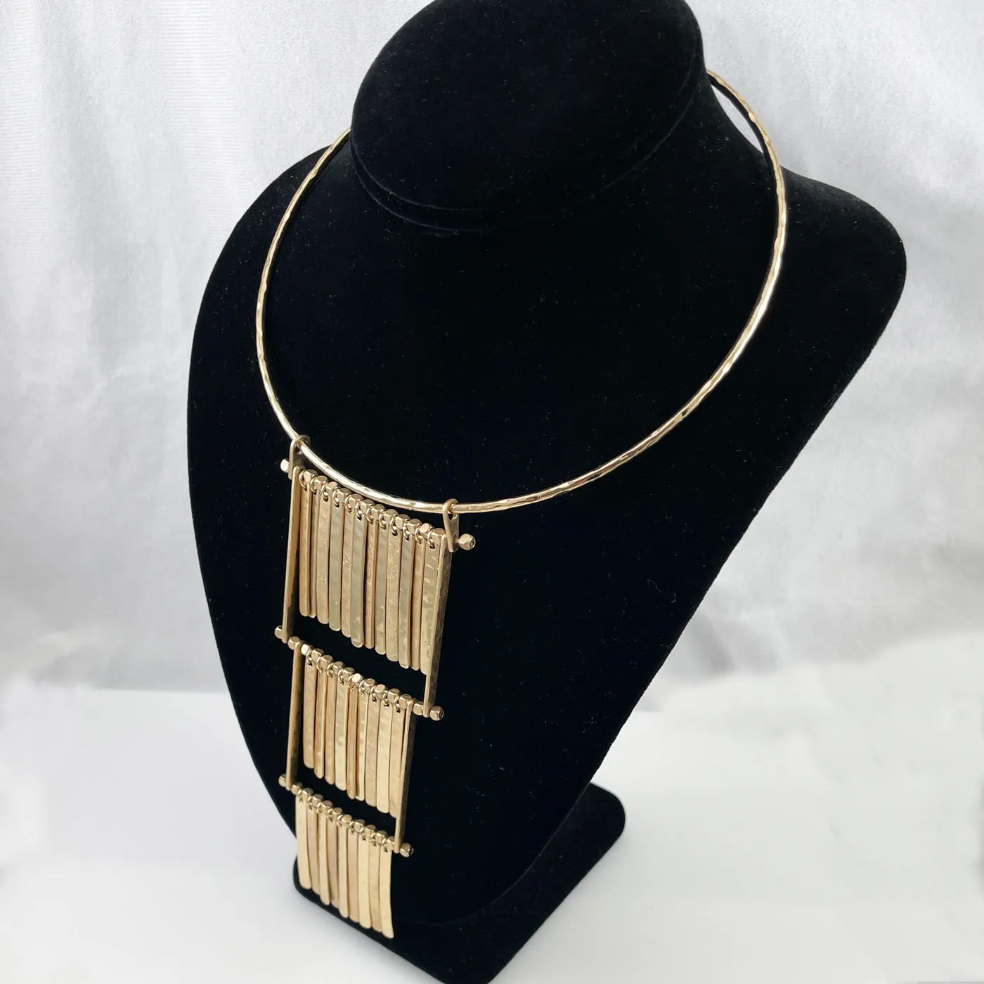 Robert Lee Morris Modern Gold Fringe Necklace