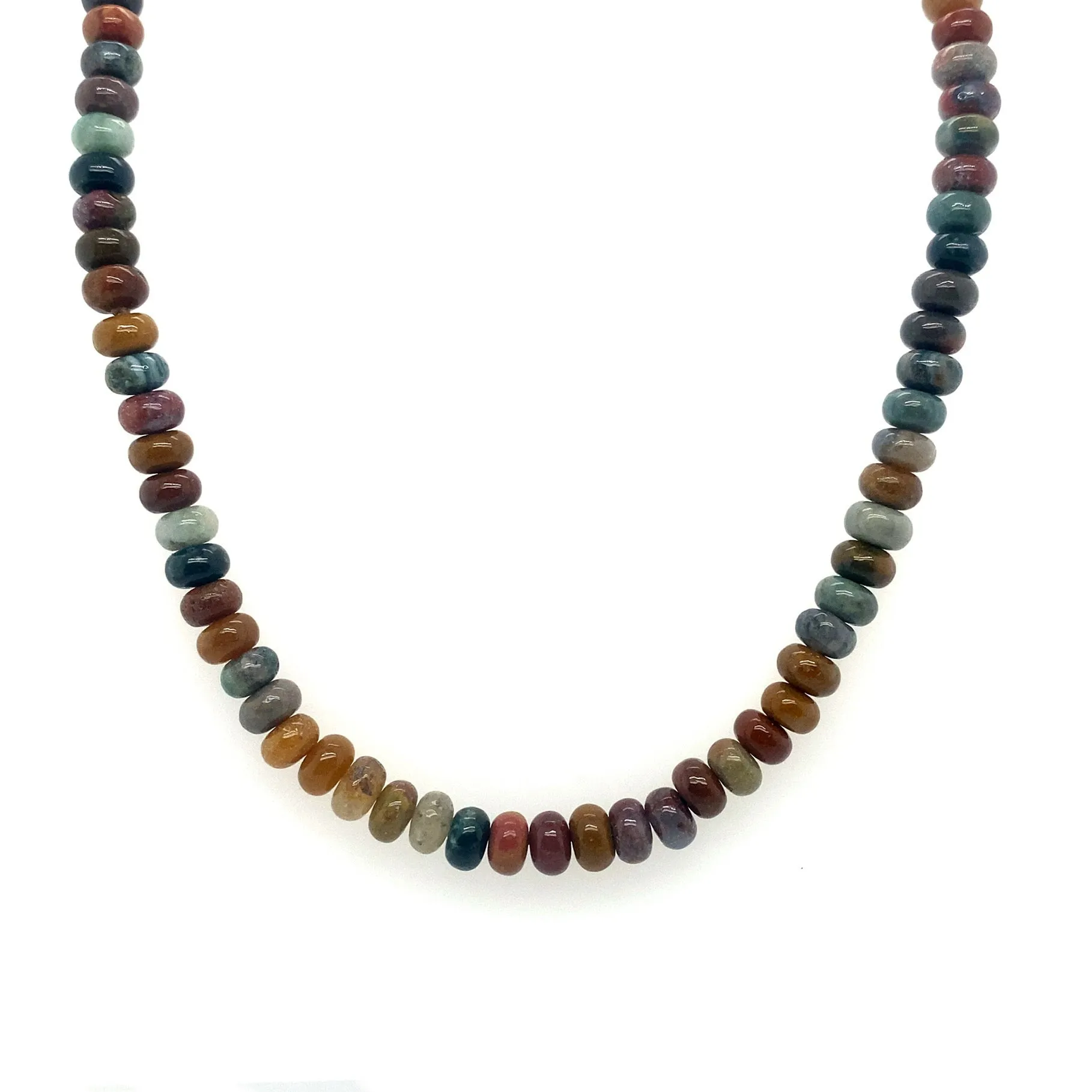 Rondelle Beaded Gemstone Necklace