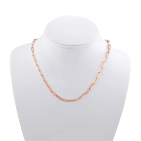 Rose Gold Elongated Curb Link Chain