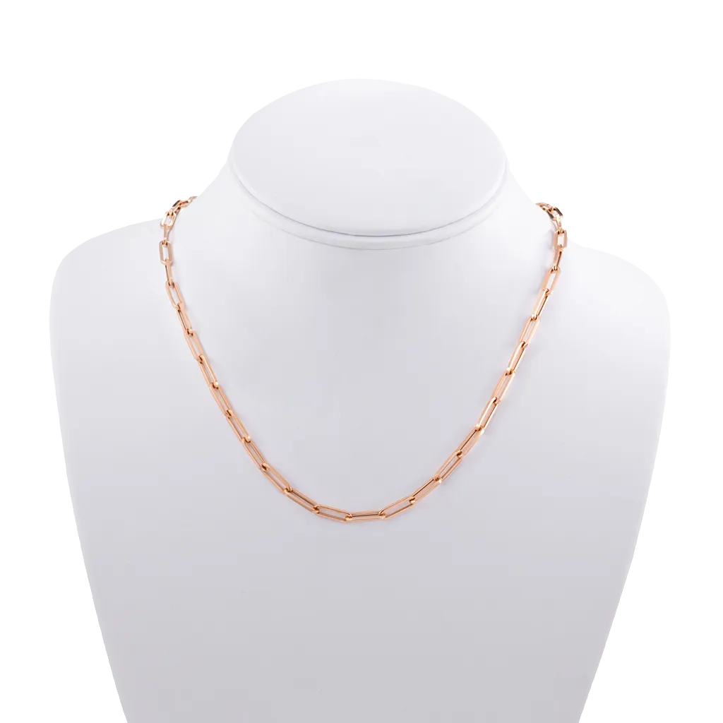 Rose Gold Elongated Curb Link Chain