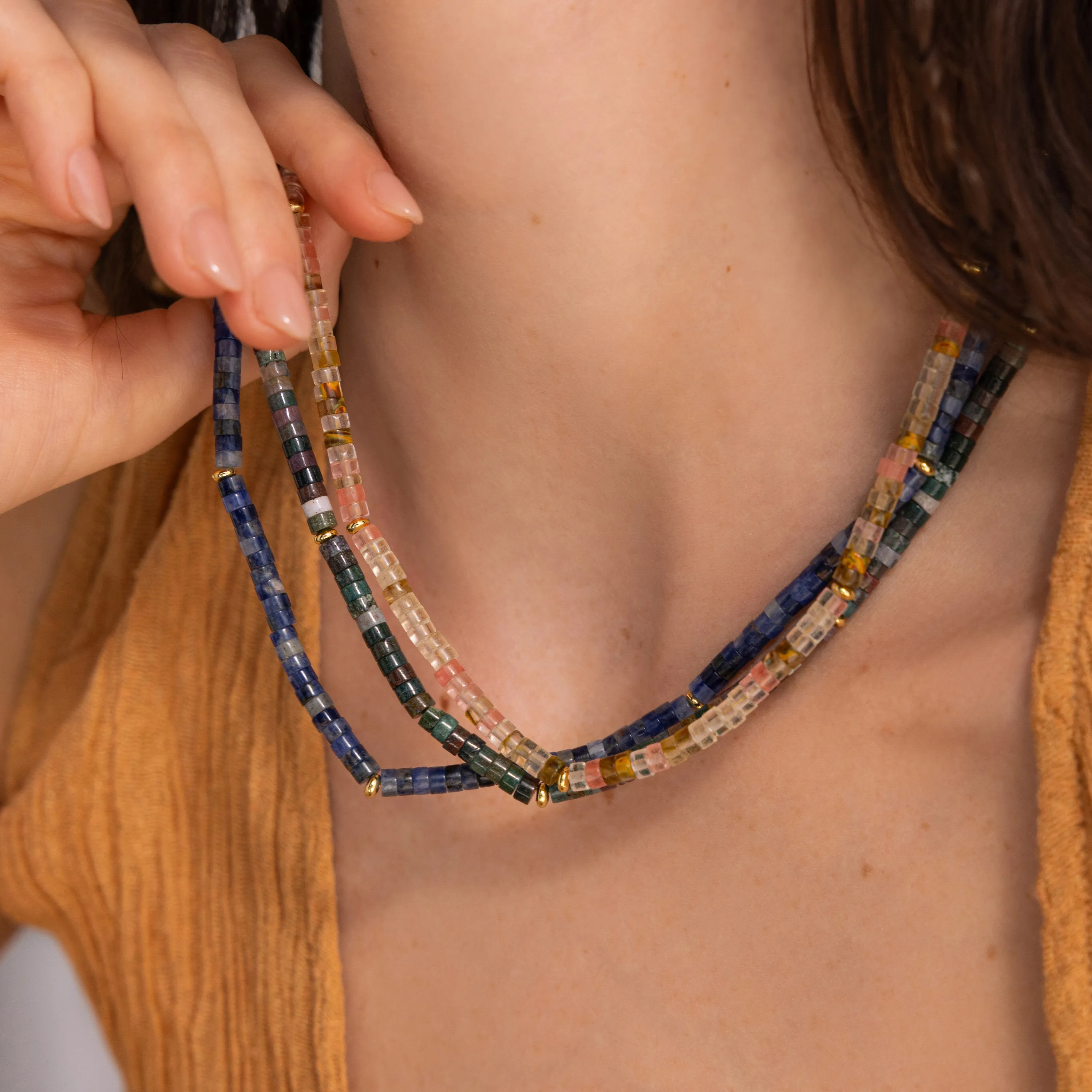 Rose Quartz Beaded Necklace