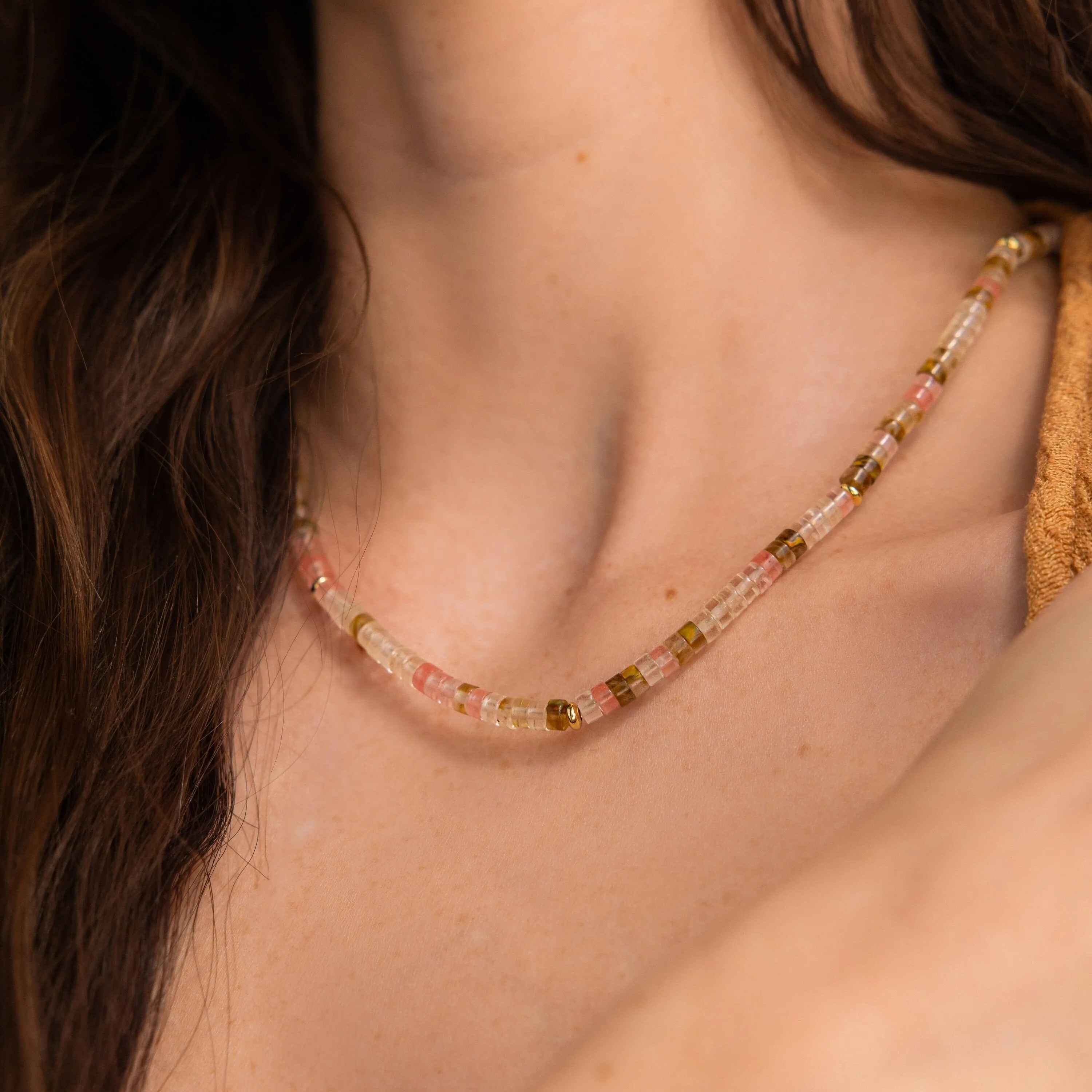 Rose Quartz Beaded Necklace