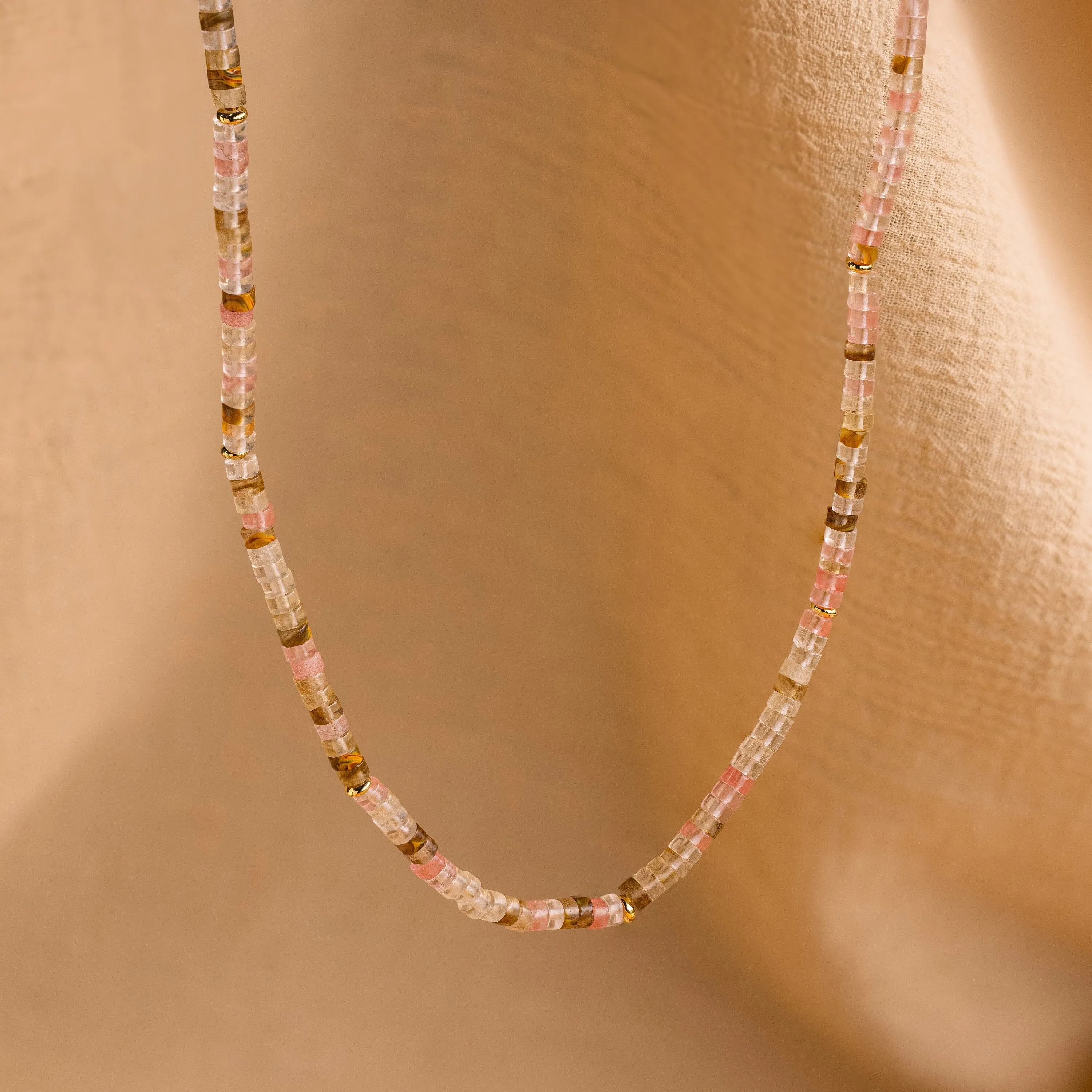 Rose Quartz Beaded Necklace