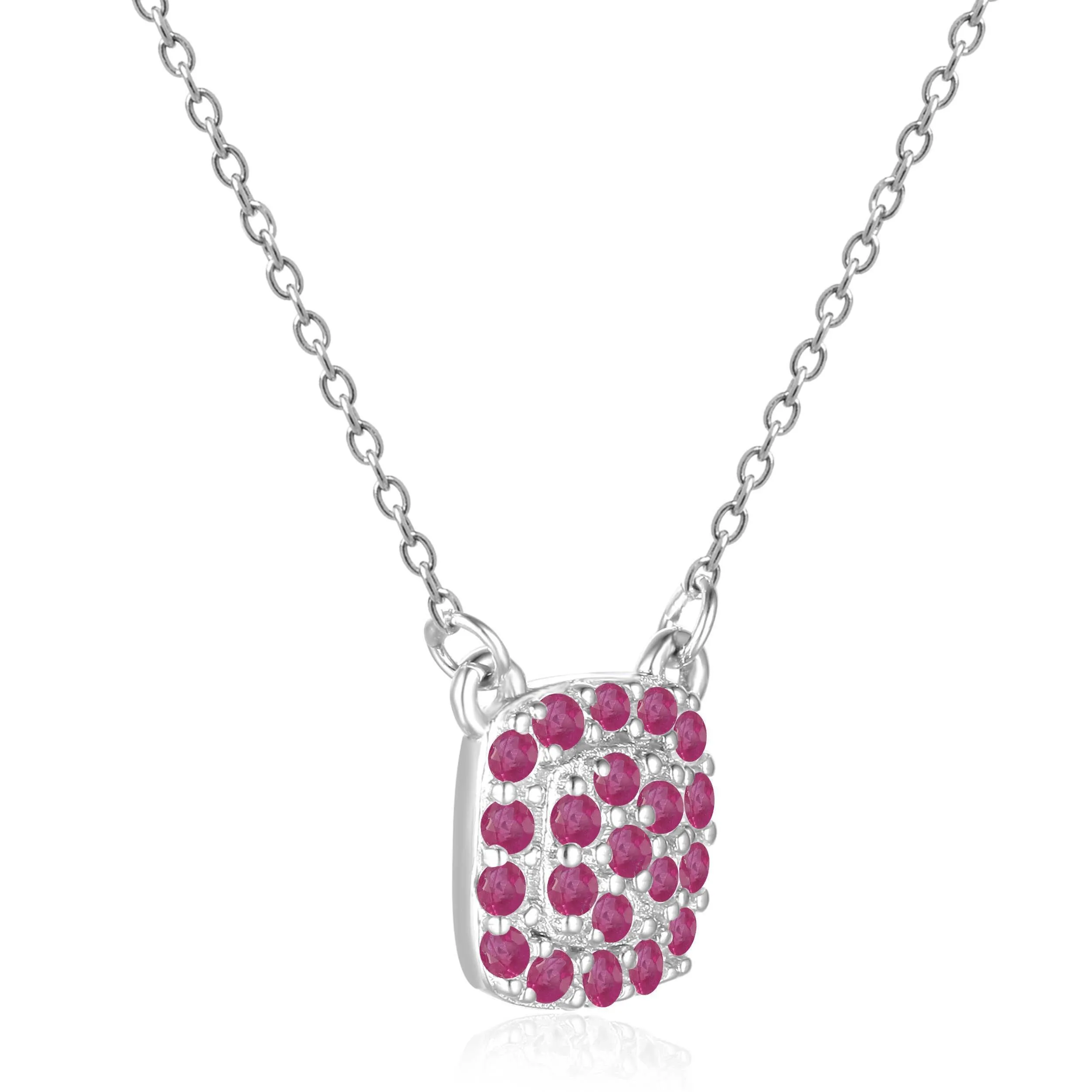 Ruby Encrusted Pendant Necklace