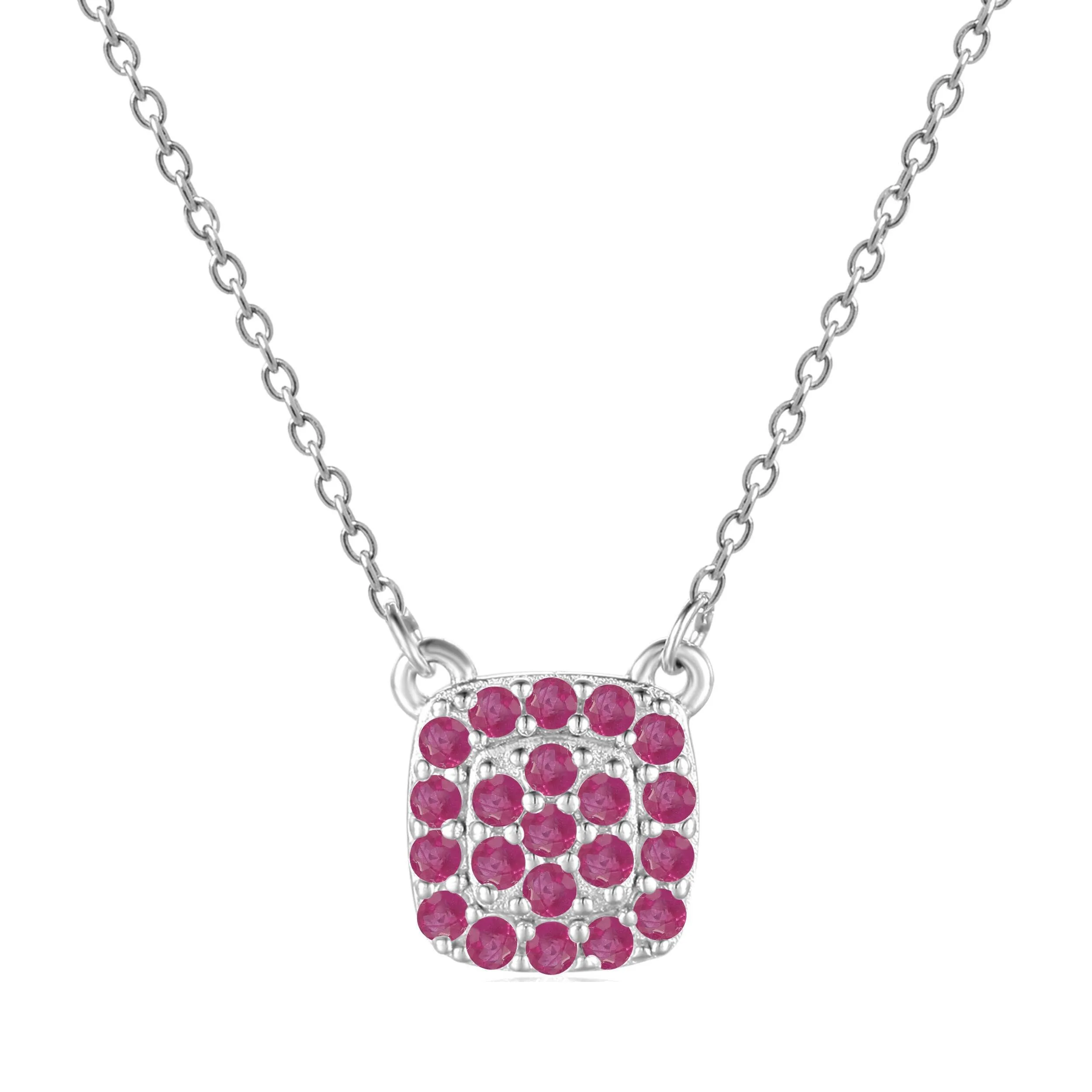 Ruby Encrusted Pendant Necklace