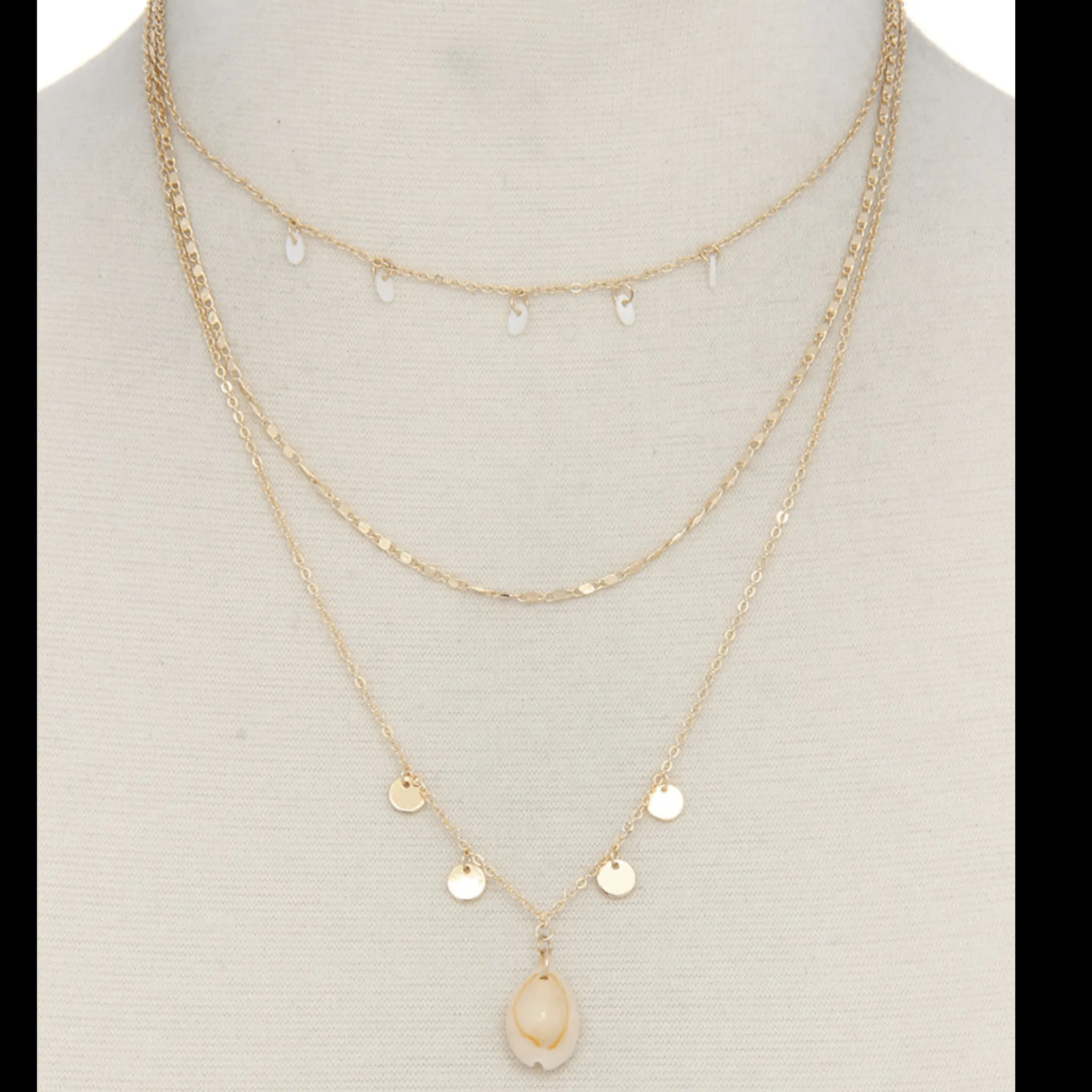 Seashell Coin Necklace