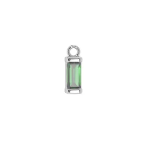 Serena's Emerald Baguette Charm | Sterling Silver