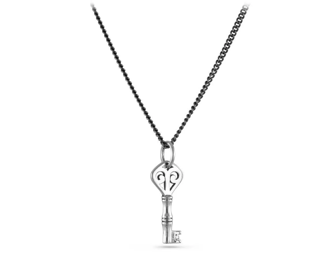 Small Key Necklace - Silver