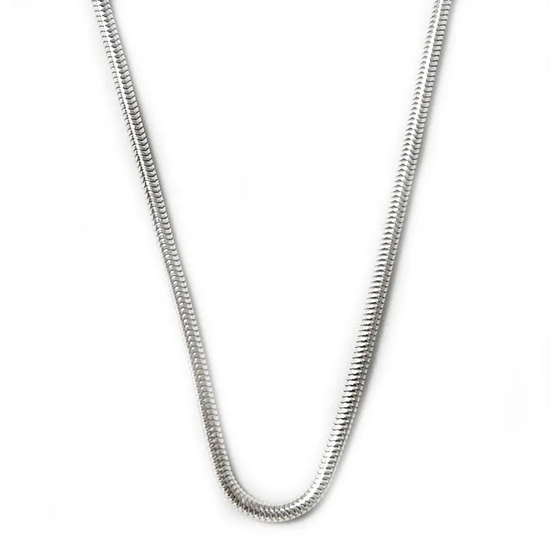 Snake Chain Silver Necklace 2mm