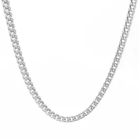 Stainless Steel 6mm Square Franco Link Chain Necklace