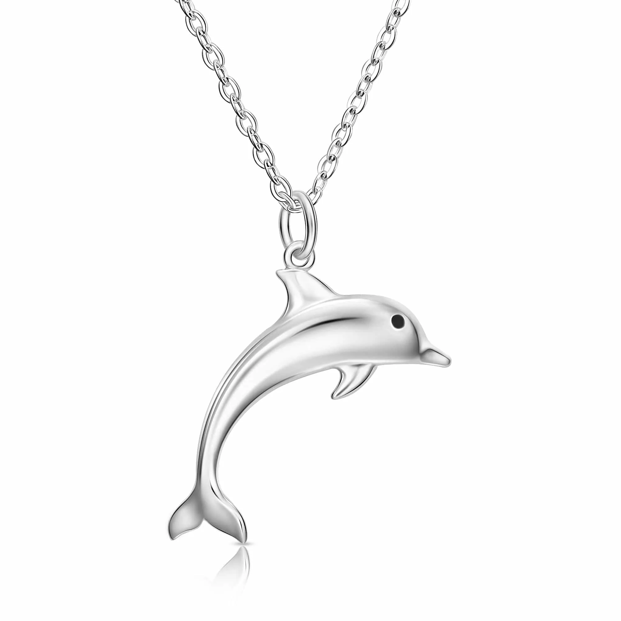 Sterling Silver Dolphin Necklace Charm