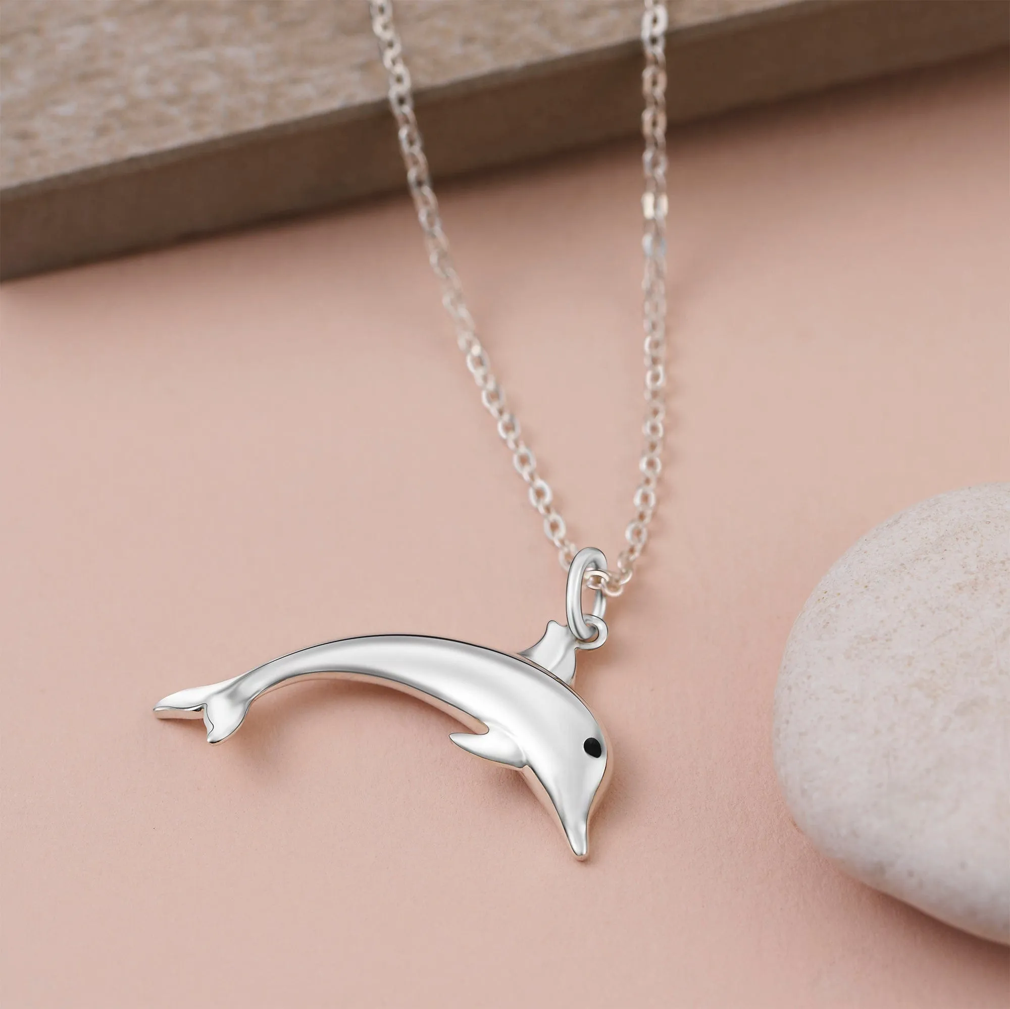 Sterling Silver Dolphin Necklace Charm