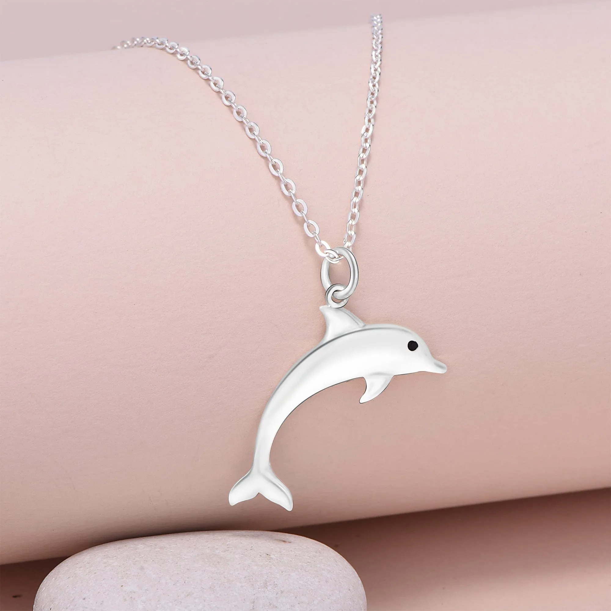 Sterling Silver Dolphin Necklace Charm