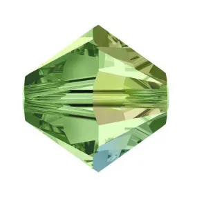 Swarovski 4mm Bicone - Peridot AB (10 Pack) XILION