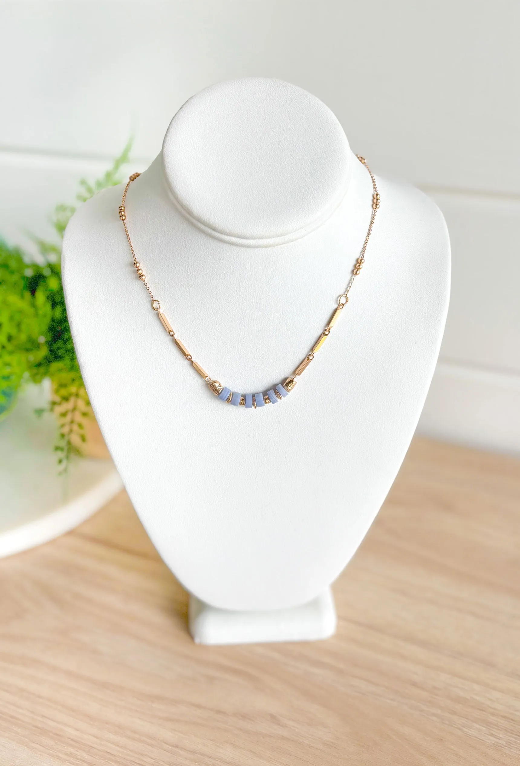 Take Some Time Necklace in Blue