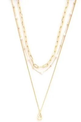 Teardrop Layered Necklace