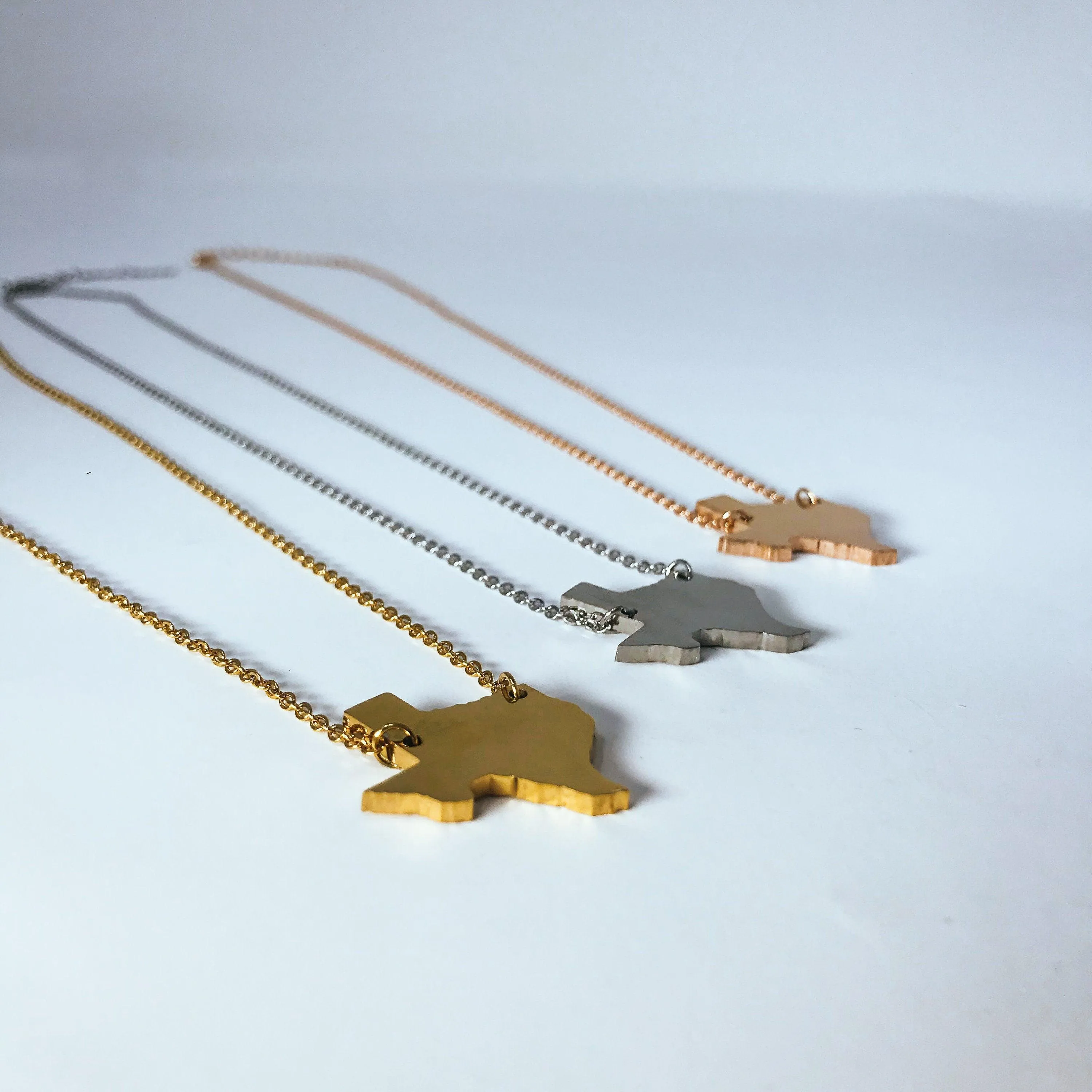 Texas State Silhouette Necklace