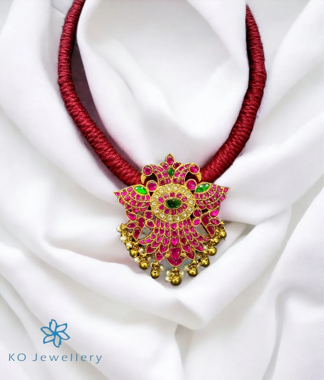 The Exquisite Bhadra Silver Gandaberunda Pendant Necklace