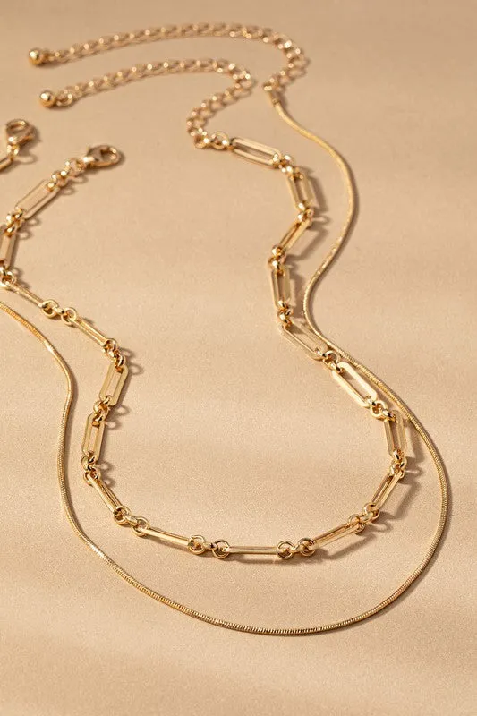 The Devan Layered Chain Necklace