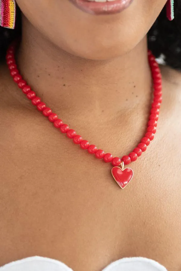 The Sterling Necklace in Red