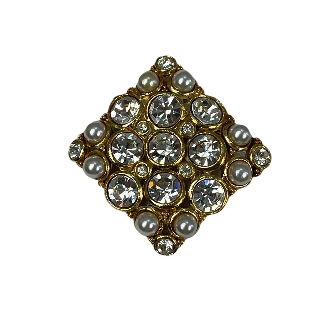 Vintage Brooch With Swarovski Crystals