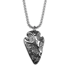 Wild Arrowhead Necklace - Silver