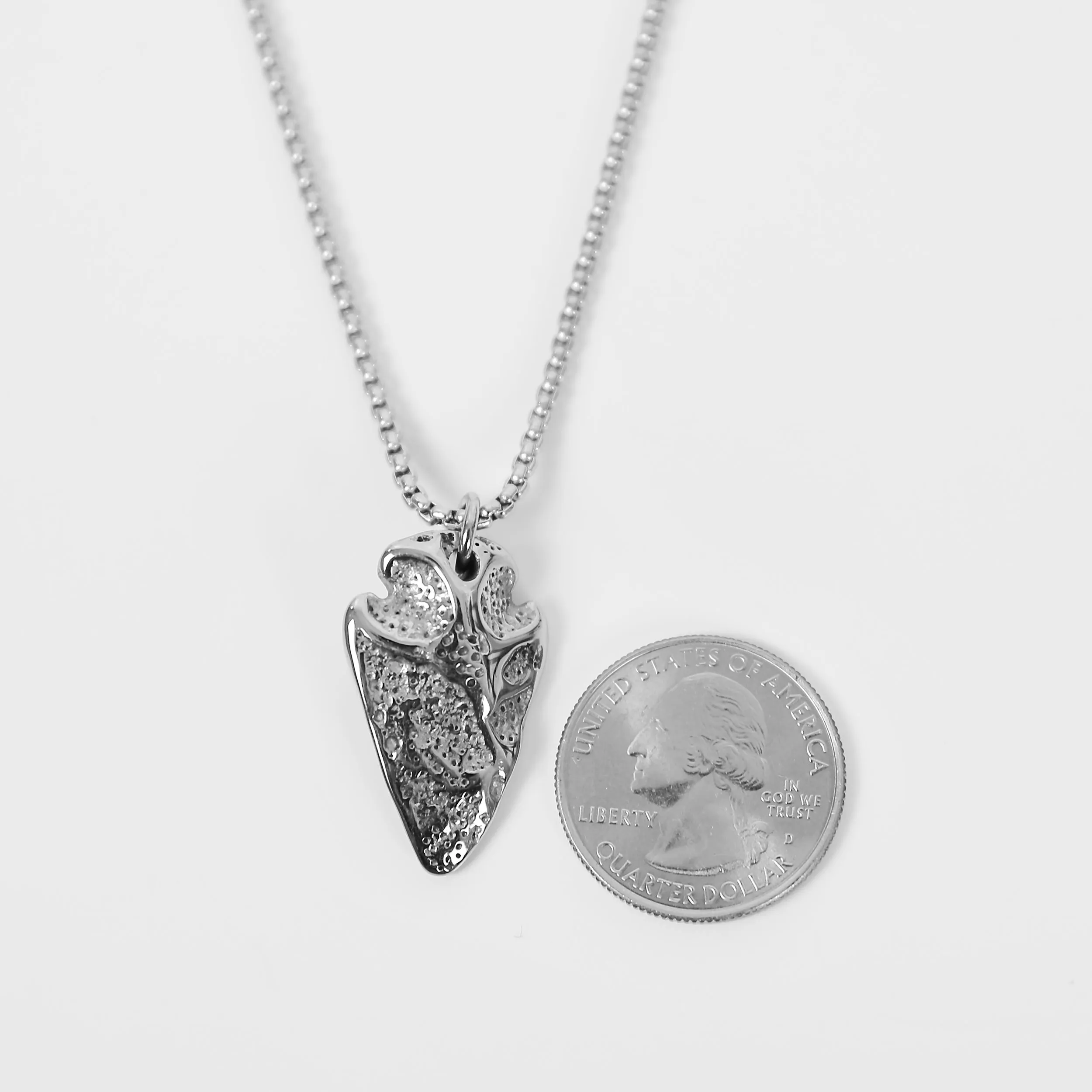 Wild Arrowhead Necklace - Silver