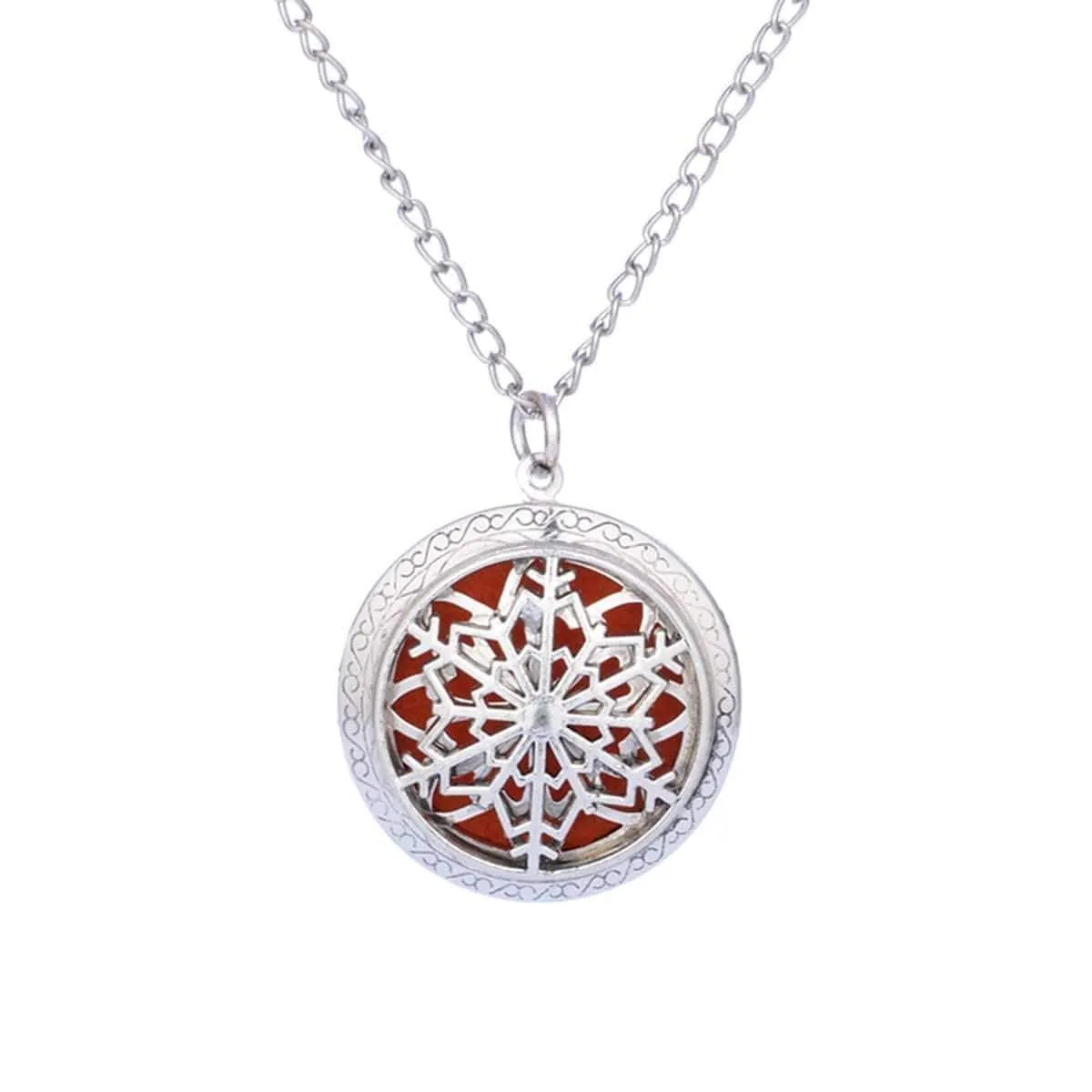 Winter Snowflake Aroma Diffuser Necklace