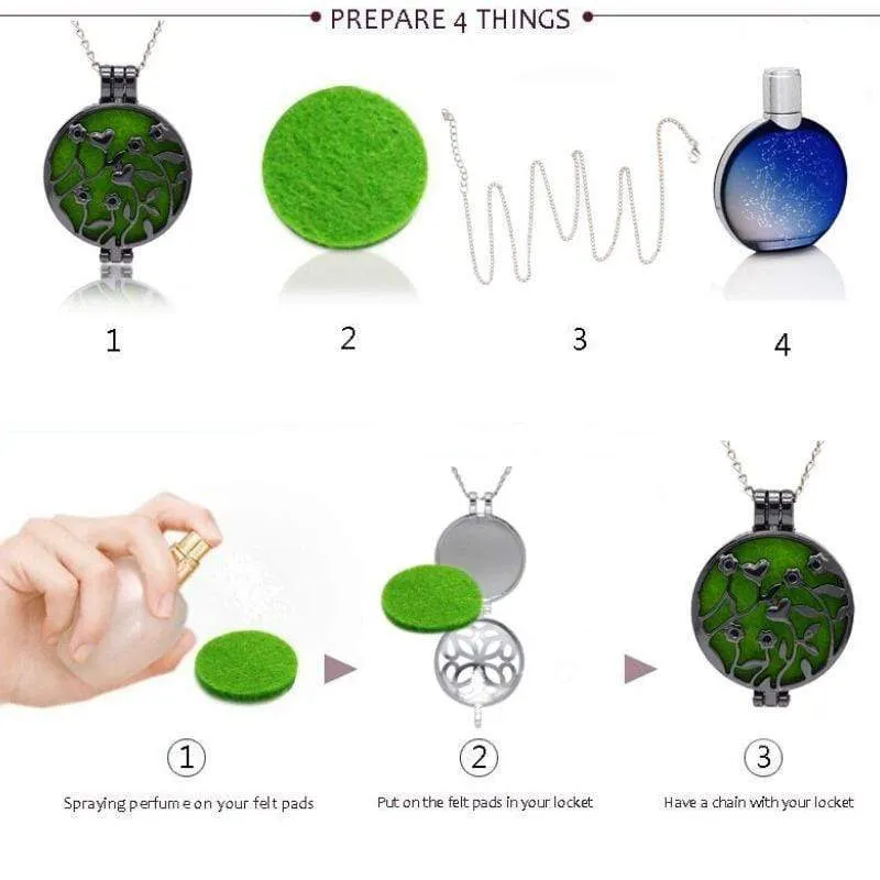 Winter Snowflake Aroma Diffuser Necklace