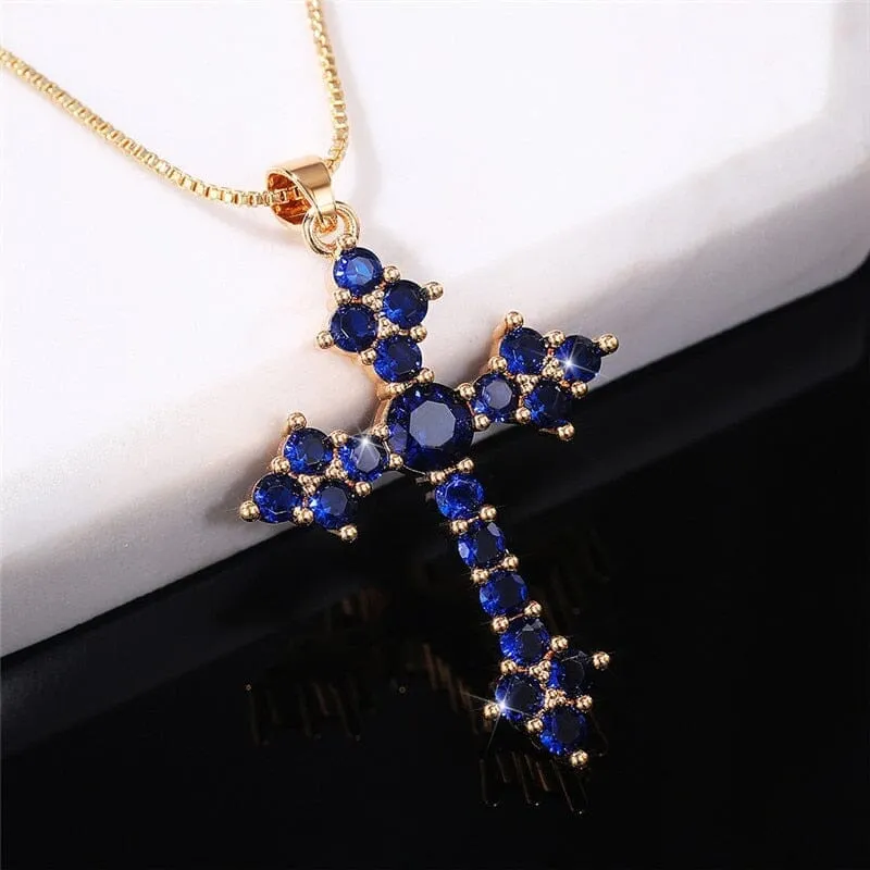 WWJD Gorgeous Full Brilliant Cross Necklace