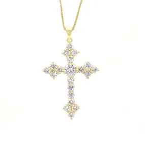 WWJD Gorgeous Full Brilliant Cross Necklace